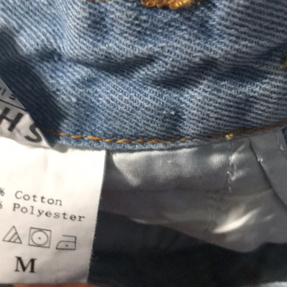 Juniors Shein Ripped side tie Jean shorts - Picture 9 of 9